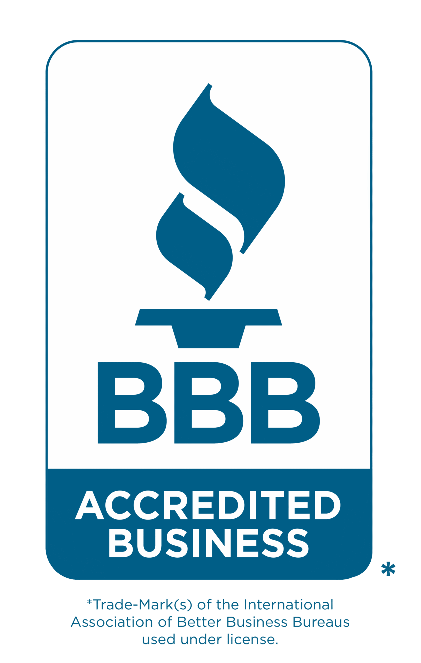 BBB Accredited Business Seal - Vertical Blue
